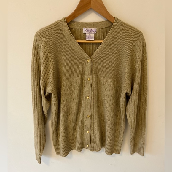 Vintage metallic button up cardigan - Picture 2 of 8